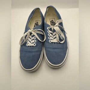 VANS Sneakers Men 6.5 Women 8 Blue Low Top Canvas Shoes Skater Lace Up